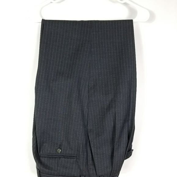 Chaps mens suit size 41R 100% wool dark gray - Picture 2 of 6